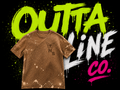 Never Settle Brown Waffle Print Bleach Art Oversized T-Shirt